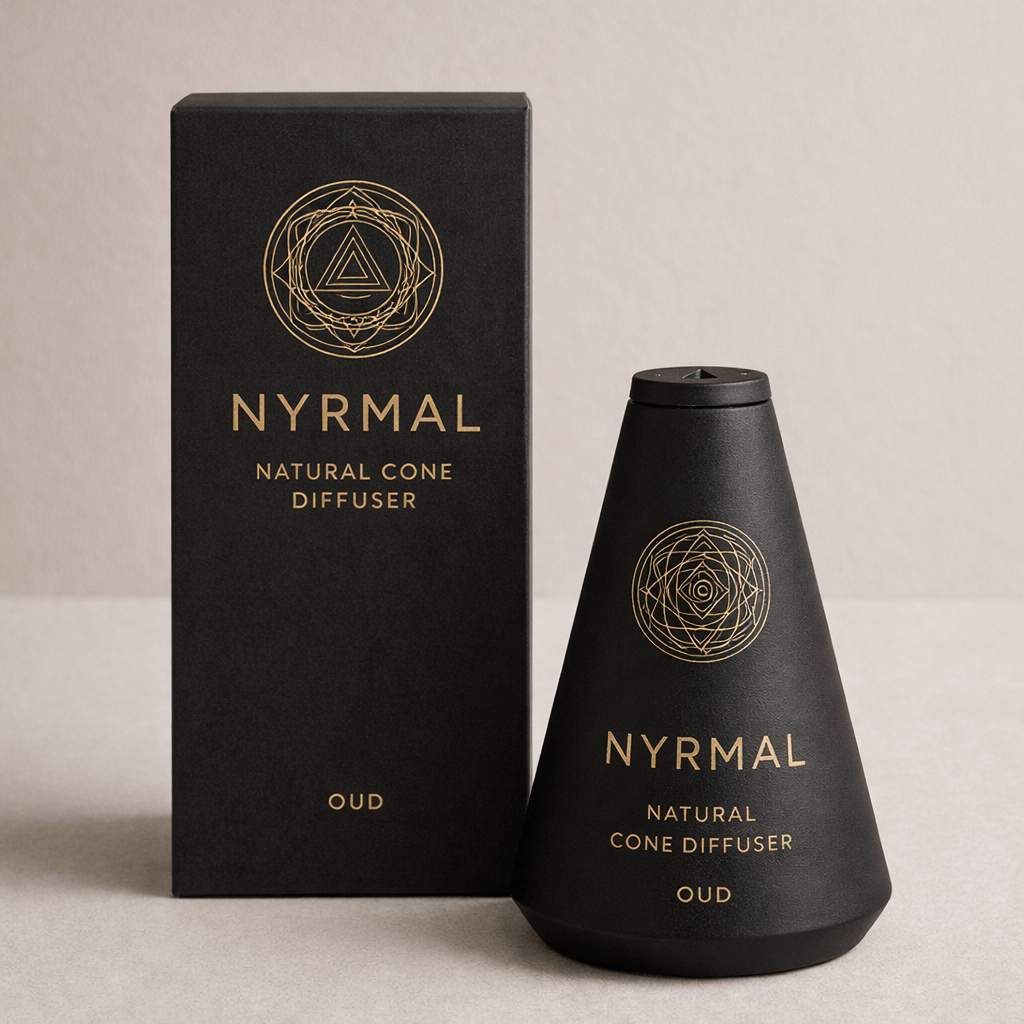 Nyrmal OUD Edition — Black and Gold scented camphor cone